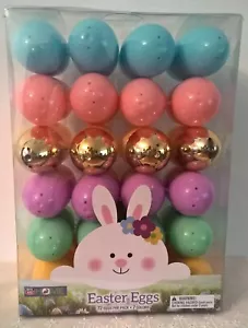 EASTER EGGS 72 PLASTIC DECORATIONS BASKET CANDY TOY FILLER New in Box - Picture 1 of 1