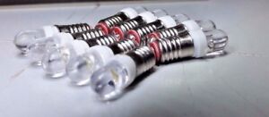 10x 6V E5 LES LED Miniature Filament Replacement Screw Dolls House Light Bulbs