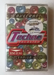 Ravecraft Techno Invasion Milleennium 2000 Rare Malaysia Cassette Tape Brand New - Picture 1 of 3