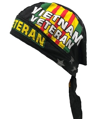 Vietnam Vet Veteran Combat Stars Head Wrap Skull Cap Military Durag Sweatband - Image 1 of 4