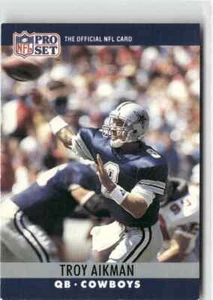 Troy Aikman HoF Dallas Cowboys 1990 Pro Set CARD# 78 - Picture 1 of 2