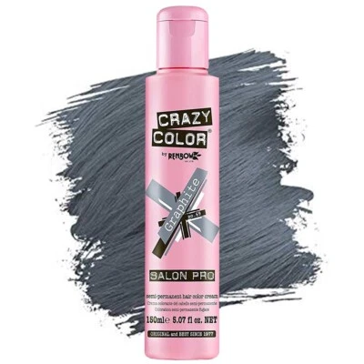 Crema de color de cabello semipermanente Crazy Color #69 grafito 5,07 oz Foto 1 de 2