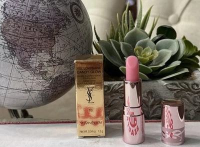 YSL Loveshine Candy Glow Sheer Shine Lip Balm 1B PINK SUNRISE Mini .04 oz (F4) - Image 1 of 4