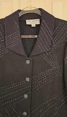 Chaqueta negra de noche ST JOHN lentejuelas 6 Foto 1 de 4