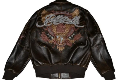 AUTÉNTICA Chaqueta Pelle Pelle Para Hombre CUERO MARRÓN 47 ANIVERSARIO Todas las Tallas NUEVA Foto 1 de 4