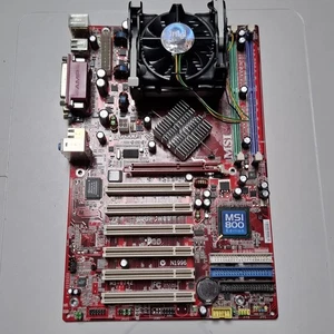 Vintage MSI 865P Neo MS-6742 Socket 478 + Intel Pentium 4 2.4Ghz - Zdjęcie 1 z 17