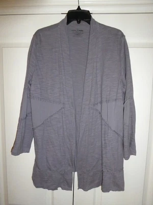 Cárdigan suéter chaqueta gris Buda neón frente abierto talla L Foto 1 de 4