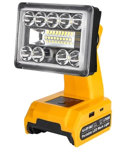 19W 1000LM Emergency LED Work Light Portable Spotlight for Dewalt 18/20V Battery - Picture 1 of 8