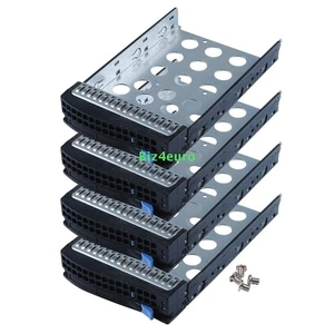 4 Stück For Supermicro 3.5" LFF SAS SATA Hard Drive Tray Caddy 01-SC93301 - Afbeelding 1 van 15