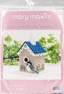 Mary Maxim Plastic Canvas Tissue Box Kit 5"-Birdhouse (7 Count) 17326 - Picture 1 of 2
