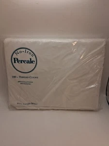 Lenzuolo completo vintage senza ferro percalle 50% cotone 50% poliestere - Foto 1 di 4