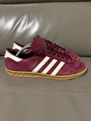 Adidas Originals Hamburg Burgundy Suede Size UK 10 EU 44 2/3 FV1205 - Image 1 of 4