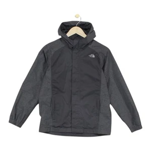 North Face Dryvent Waterproof Jacket Boys Size L Grey Hooded Lightweight - Picture 1 of 15