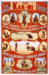 Karmi Troupe Circus Poster Print 11 x 17 Giclee Print - Picture 1 of 1