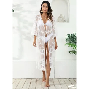 Cardigan Cover-ups Women lace Beachwear - Picture 1 of 12