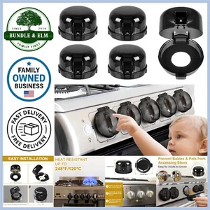 Confezione 5 Copri Pomelli Stufa Sicurezza Bambini Universali Fit Resistente al Calore Baby Proof - Foto 1 di 9