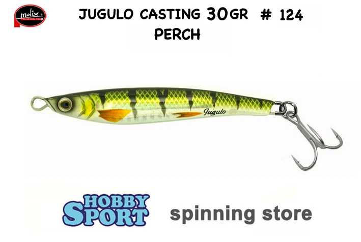 MOLIX JUGULO CASTING 30 GR COL 124 PERCH  ORIGINALE SPINNING MARE LAGO - Immagine 1 di 1
