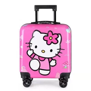 AU Hello Kitty 3D Carry On Hard Shell Suitcase Luggage Light Weight 18” Kids - Picture 1 of 4