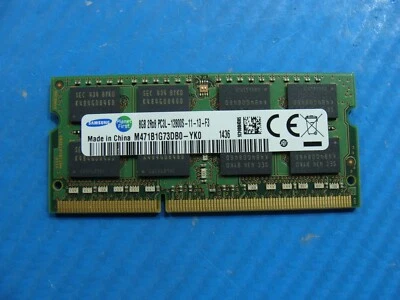 HP 840 G1 Samsung 8GB 2Rx8 PC3L-12800S Memory RAM SO-DIMM M471B1G73DB0-YK0 - Image 1 of 2