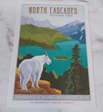 North Cascades National Parks 100th Anniversary Illustrated Print Post Card