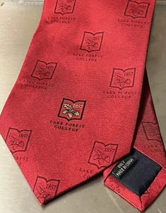 LAKE FOREST COLLEGE Illinois FORESTERS Necktie TIE 100% Silk NIP - Picture 1 of 3
