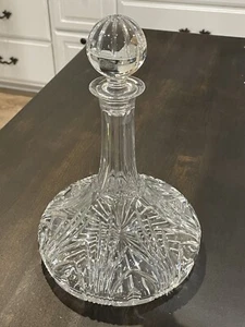Vintage Stunning Crystal Clear Large Liquor Decanter Elise Pattern 11" Tall - Picture 1 of 9
