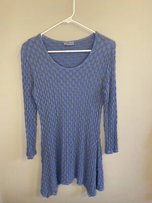 Camisa blusa elástica TIANELLO By Steve BARRAZA tamanho XS azul cinza EUA - Imagem 1 de 4