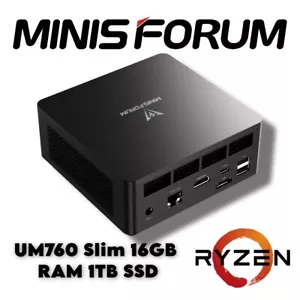MinisForum UM760 Slim 16GB RAM 1TB SSD, AMD Ryzen 5 7640HS Prozessor MiniPc - Bild 1 von 12