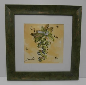 Great Grapes Watercolor Print - Green, Framed Wall Art - Picture 1 of 4