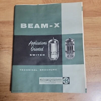 Vintage Burroughs Beam-X Switch Technical Brochure Manual tube - Image 1 of 4