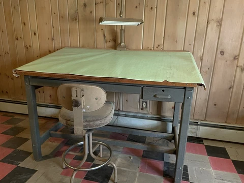 Vintage Hamilton Drafting Table and Chair (Tools Included) Cover