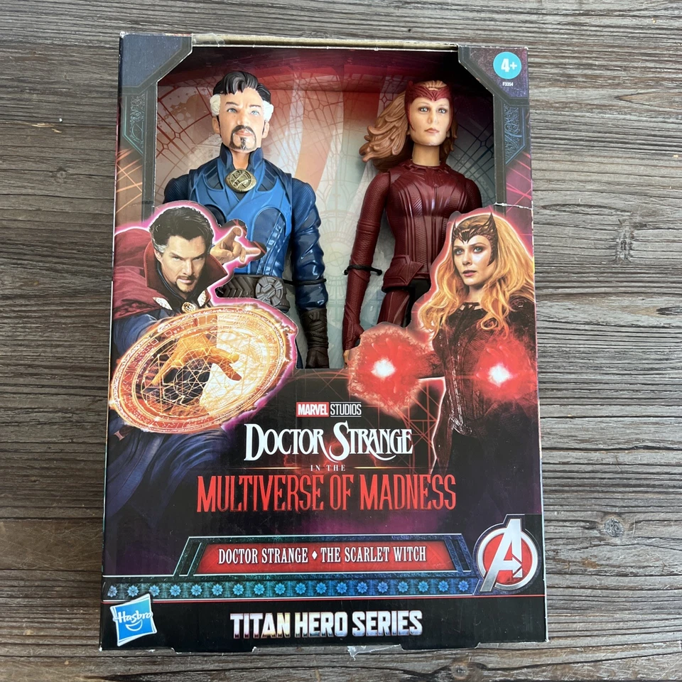 Figuras de ação Marvel Dr Strange/Scarlet Witch 12" conjunto com 2, 2022, novo em folha - Imagem 1 de 4