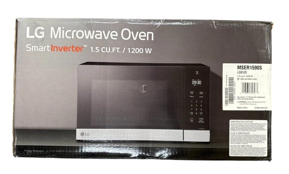 LG NeoChef 1.5 CU FT Countertop Microwave MSER2090S 1200W - Image 1 of 1