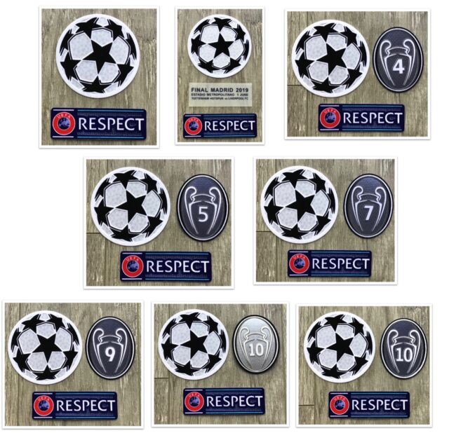 Bayern Munich 6 Times Winner UCL CHAMPIONS LEAGUE Football PATCH SET