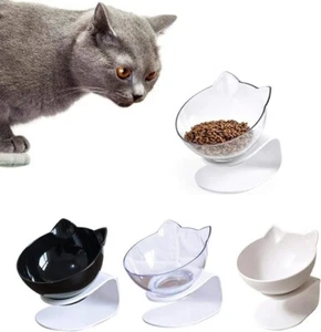 Ciotole per gatti antiscivolo Ciotole doppie con supporto rialzato - Foto 1 di 3