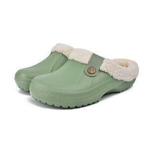 Women's Waterproof Slippers Shoes Clogs Lined Warm Winter House Outdoor Non Slip