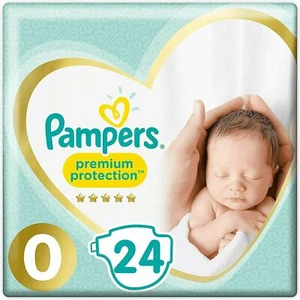 Pampers Premium Protect Micro Size 0 Newborn Nappies 24 Size Pack - Picture 1 of 3