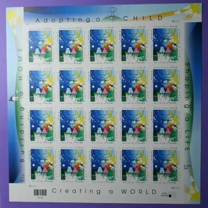 3398  US ... Adoption.. .Never Hinged Sheet issued year 2000 - Picture 1 of 2