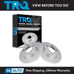 TRQ Rear Brake Rotor Set Fits 98-10 Beetle 99-06 Golf 99-05 Jetta 00-06 TT - Picture 1 of 6