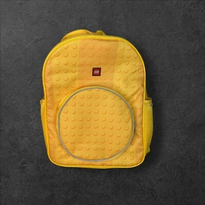 LEGO Backpack Classic Brick Yellow 16" Zippered Backpack Laptop Bag Name Plate - Picture 1 of 5