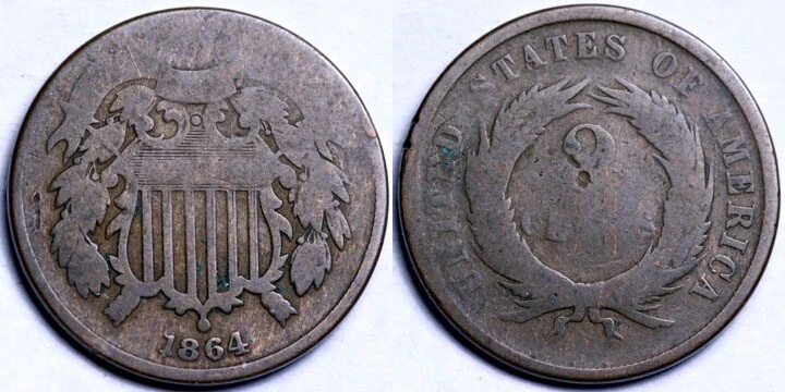 1864 Two Cent Piece - Image 1 of 1