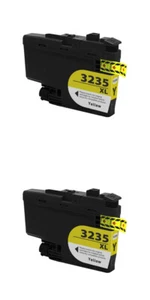 2 cartouches d'encre jaune non OEM à remplacer Brother LC3235XL MFC-J1300DW DCP-J1100 - Photo 1/1