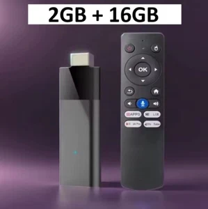 4K HDR 10 Android 14 TV Box 2GB 16GB Voice Remote BT 5.2 Wi-Fi HDMI Quad Core UK - Picture 1 of 7