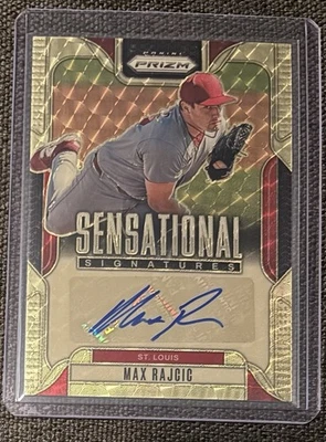 2025 Panini Prizm Max Rajcic Gold Vinyl Sensational Signatures 1/1 Cardinals - Image 1 of 2
