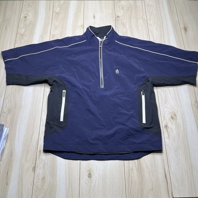 FootJoy DryJoys Tour Series ARONIMINK GOLF CLUB 1/2 Zip Sweater Mens Medium Navy - Image 1 of 4