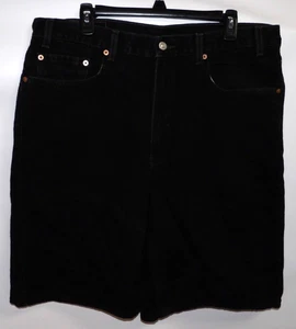 VTG 90's Levi's 550 Black Jean Shorts Size 38 - Picture 1 of 4