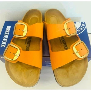 Birkenstock Arizona Hebilla Grande Nubuck Naranja Quemado Cuero WMS EU 38 US 8 M M 5 - Imagen 1 de 10