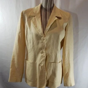 Bagatelle gelber leichter Leinenblazer mit Taschen Größe 10 - Bild 1 von 7