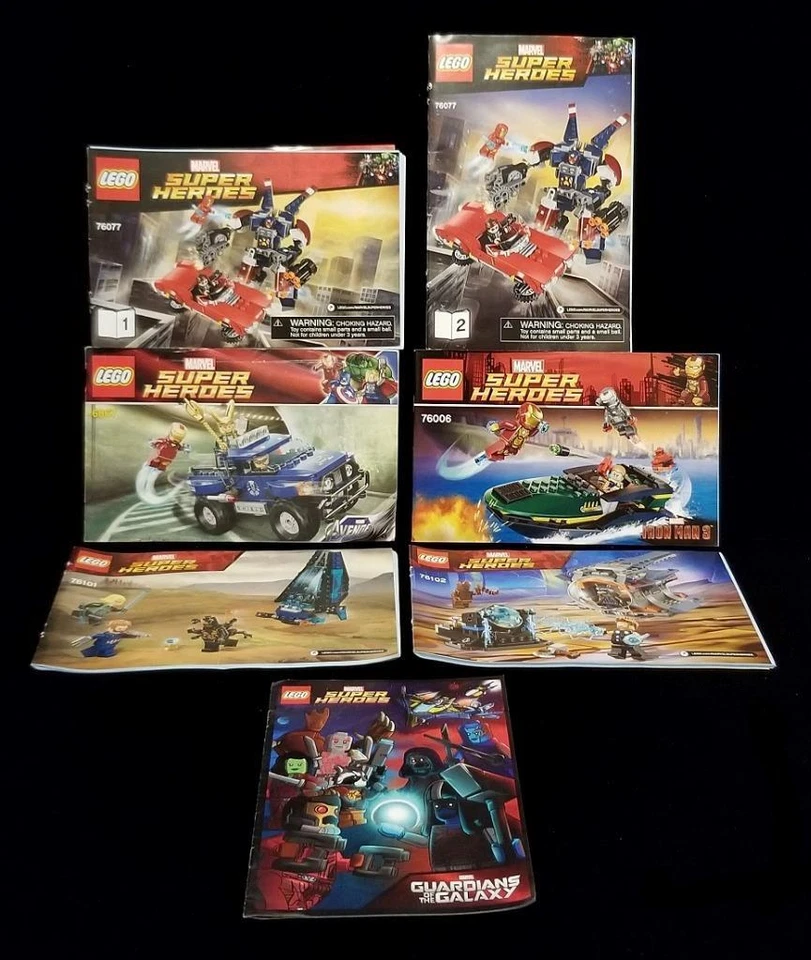LEGO 6868 76021 76038  76104 Marvel Super Heroes INSTRUCTION MANUALS - Image 1 of 1