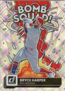 Bryce Harper 2022 Panini Donruss Bomb Squad Diamond Parallel BS-9 Phillies - Foto 1 di 2
